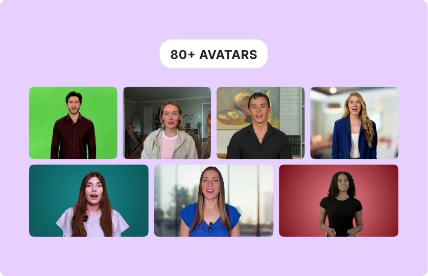 80+ lifelike avatars