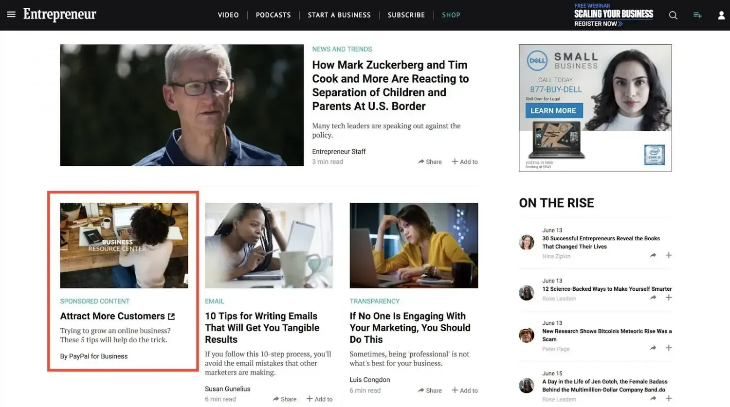 native advertising example, blending seamlessly with surrounding content to promote a product or service in a non-disruptive manner