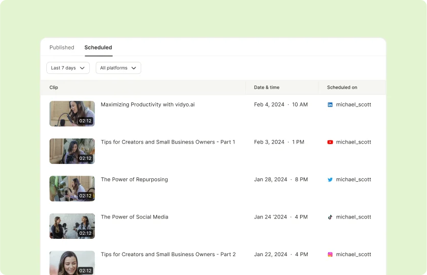 View Your Scheduled Posts in One Place