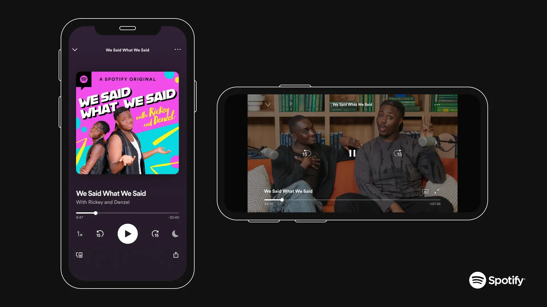 podcast episode on Spotify, displaying the episode title, play button, and episode artwork, illustrating the platform's user-friendly interface for podcast listeners