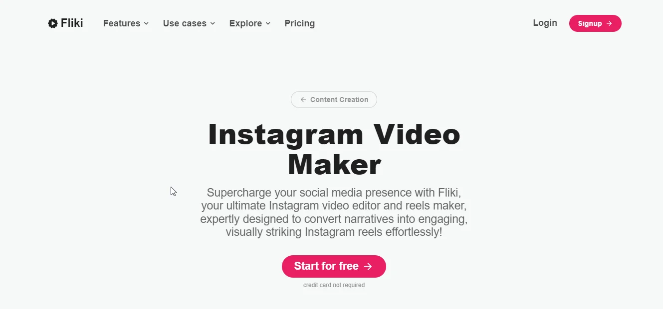 fliki instagram reel