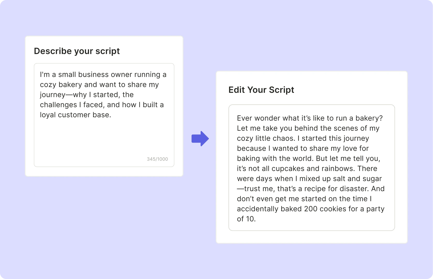 instant script creation