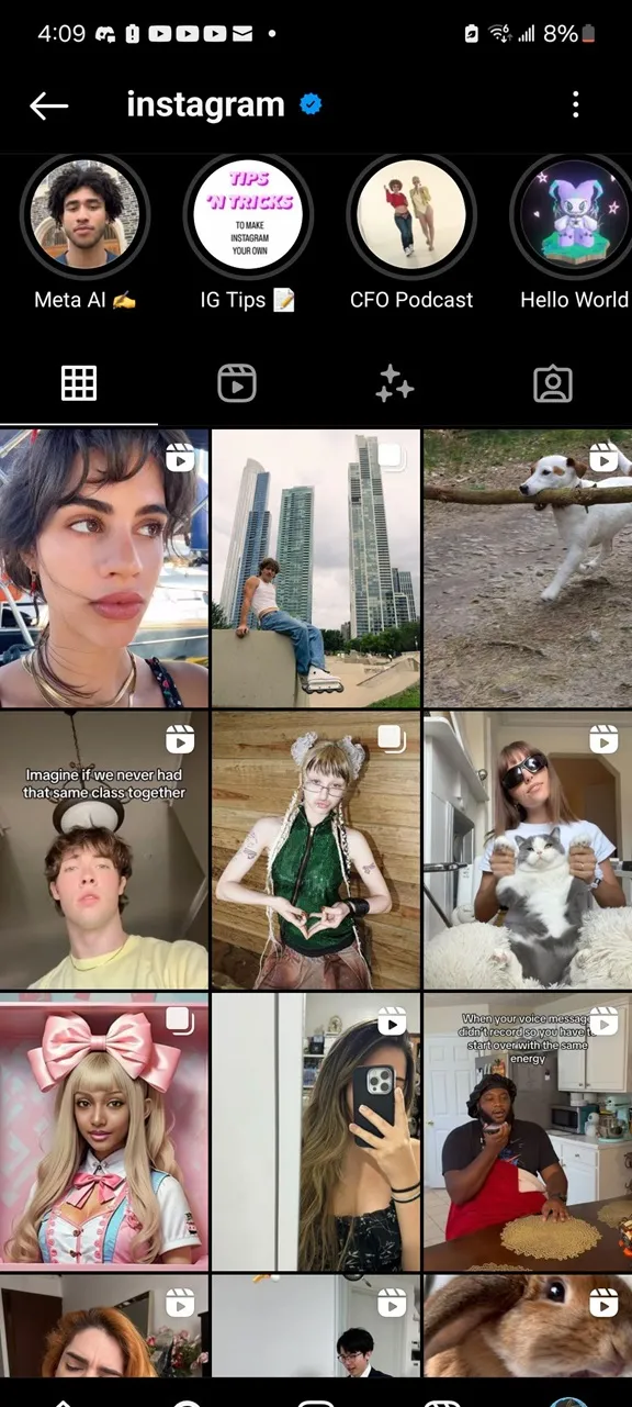 instagram grid