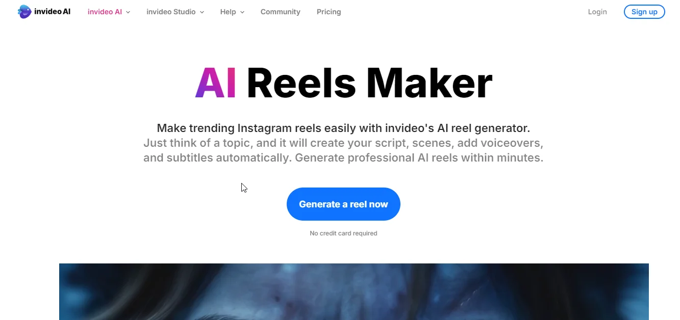 invideo.ai instagram reel maker