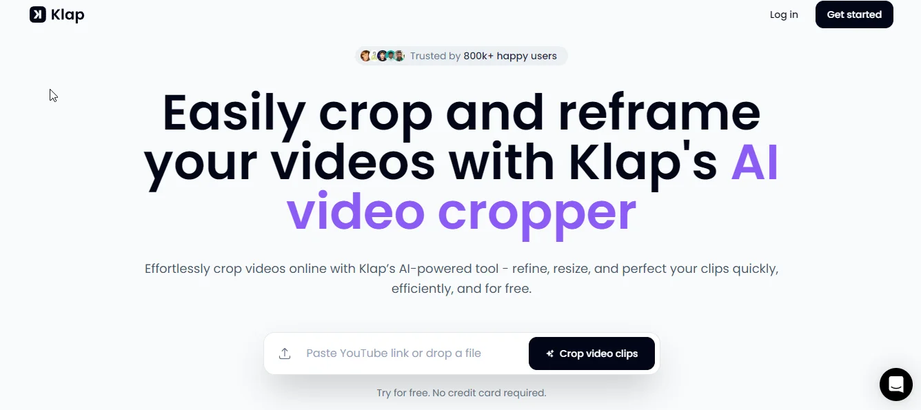 klap crop video tool