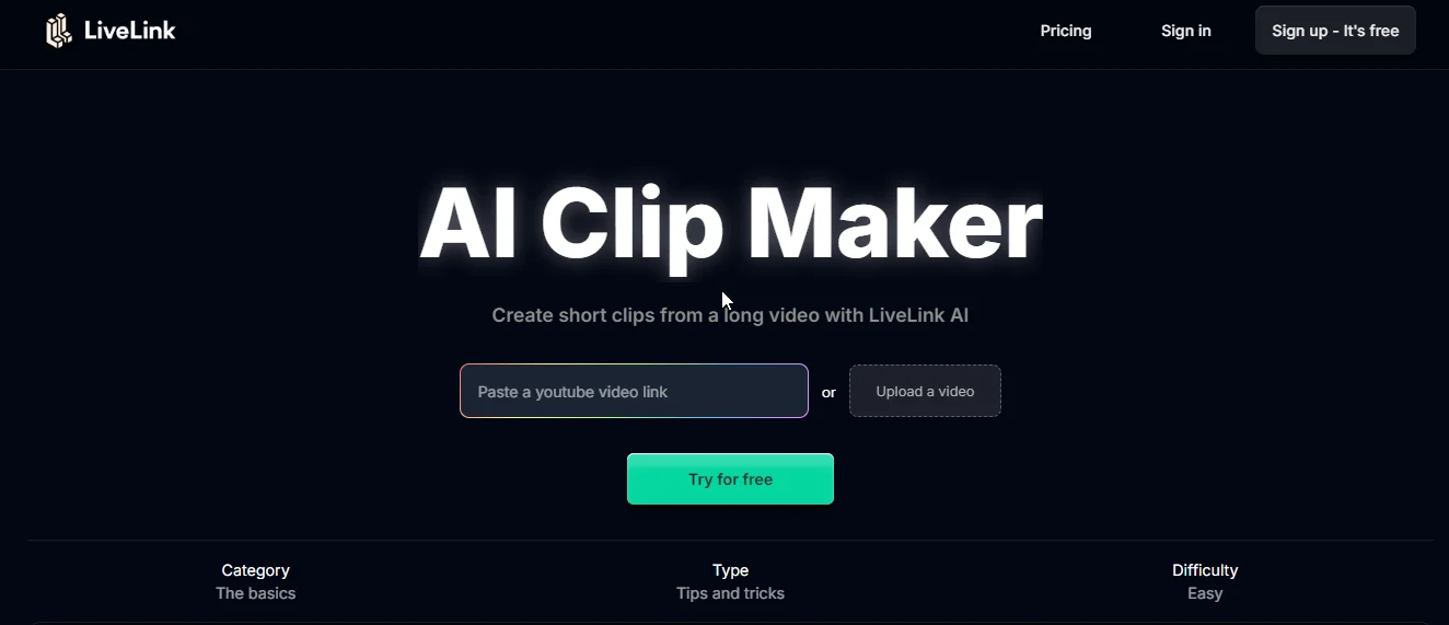 livelink ai ai clip maker