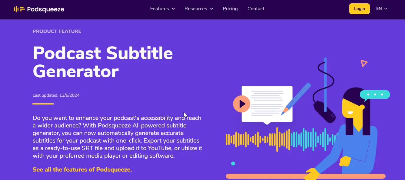 podsqueeze podcast subtitle generator