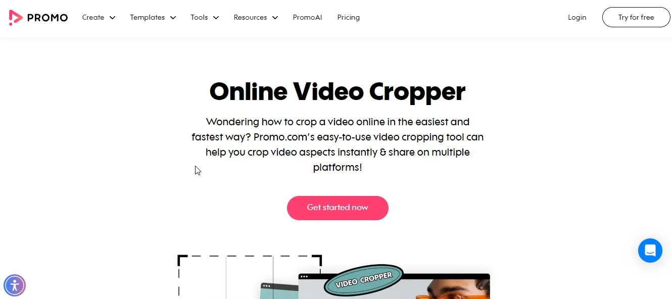 promo crop video tool