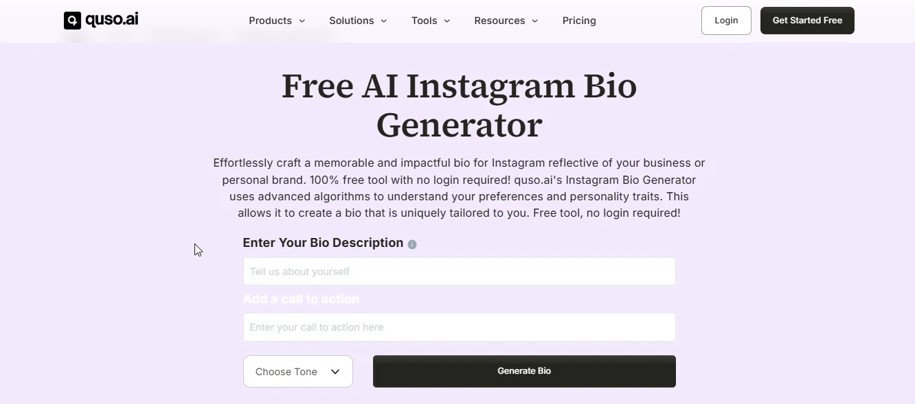 ai social media bio generator