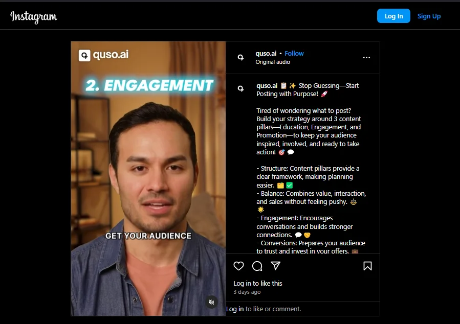 Instagram Reel from @quso.ai featuring engaging video content.