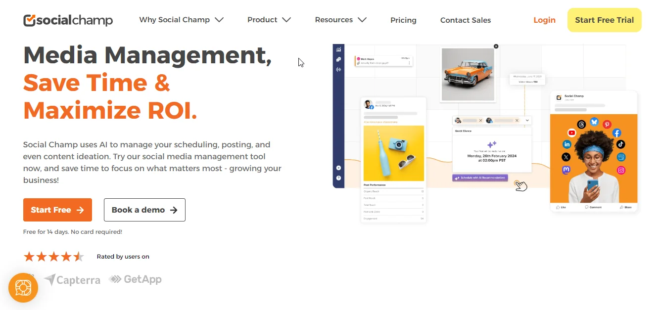 socialchamp homepage