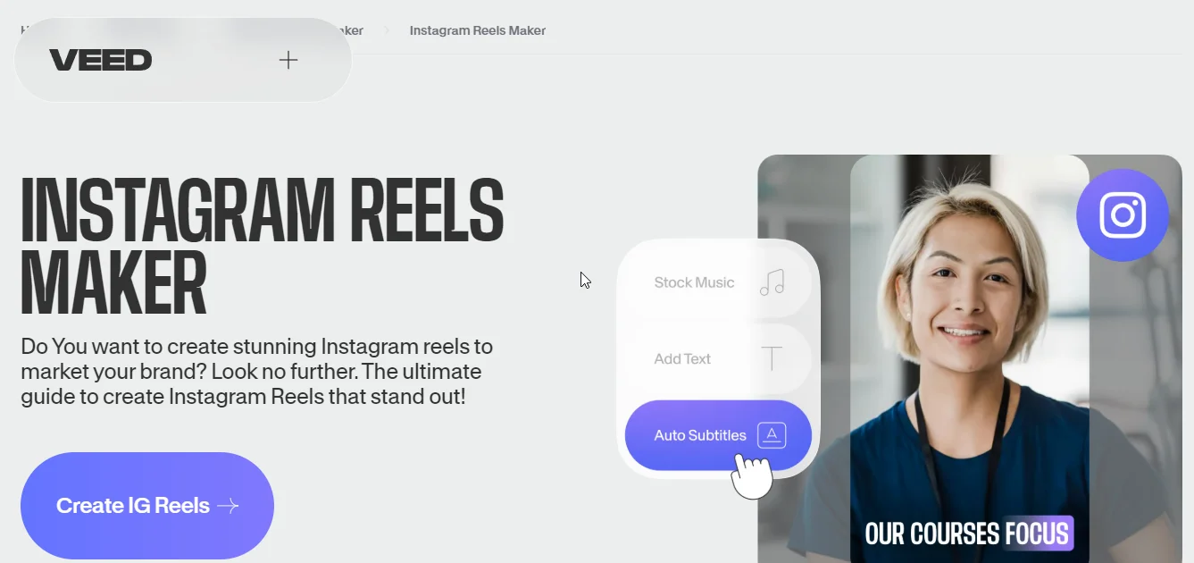 veed.io instagram reel maker