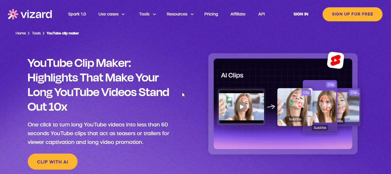 vizard.ai youtube clip maker